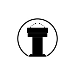 Podium icon isolated on white background