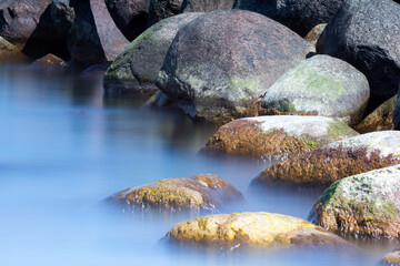 Stone pier during a calm summer day