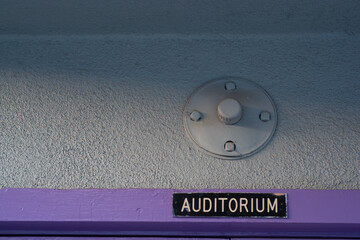 auditorium sign