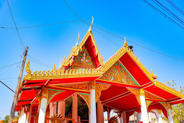 Fototapeta premium A beautiful view of buddhist temple at Nong Khai, Thailand.