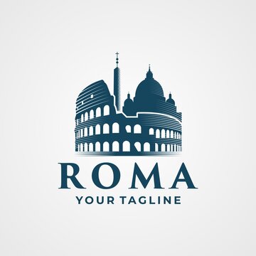 roma vector logo template design