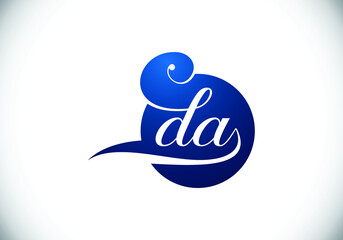 Initial Monogram Letter DA Logo Design Vector Template. DA Letter Logo Design 
