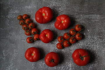 tomatoes on a wooden table