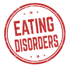Eating disorders sign or stamp