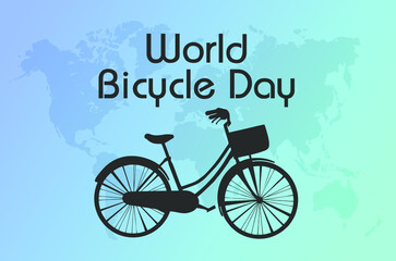 3rd June World Bicycle Day template design for banner, Symbol, Icon, label, Banner or Poster Design Vector Illustration.