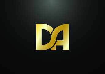 Initial Monogram Letter DA Logo Design Vector Template. DA Letter Logo Design