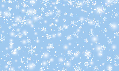 Falling snow background. Vector illustration