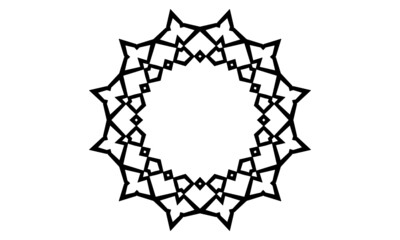 Simple ornament frame vintage on white background