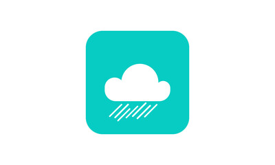 Vector heavy rain weather icon