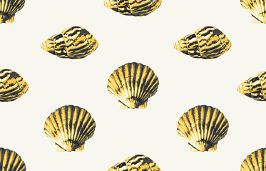 Seamless marine sea pattern.