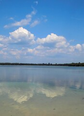When name isn't only an epithet. Lake called white is really white thanks to light sand on the bottom, clear water and clouds above