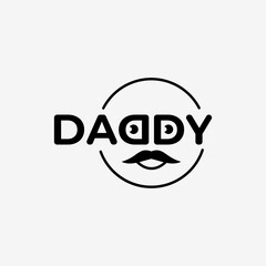 Happy fathers day. . Template for greeting card, Banner, flyer, invitation, congratulation, poster design. Vector illustration.