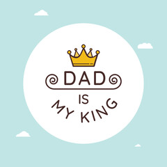 Happy fathers day. . Template for greeting card, Banner, flyer, invitation, congratulation, poster design. Vector illustration.