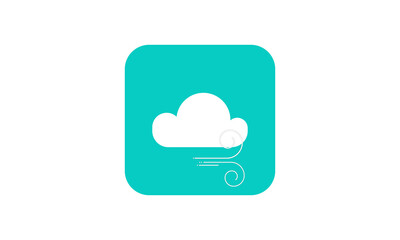 Cloudy Weather Flat Vector Icon