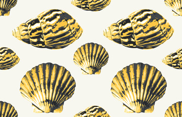 Seamless marine sea pattern.