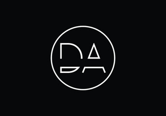 Initial Monogram Letter DA Logo Design Vector Template. DA Letter Logo Design