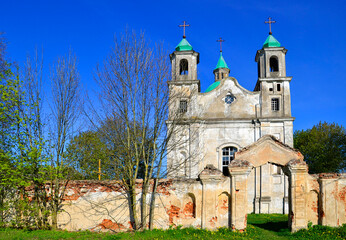 Trinity Church in Benitsa, Belarus.  Baroque style.
