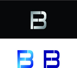 letter F and letter B logo