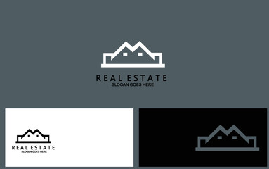 Real Estate and Home Buildings Logo Icon Template Vector