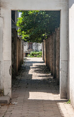 Tongli, JIangsu, China - May 3, 2010: Hutong network of narrow walkways, simple housing, and small...
