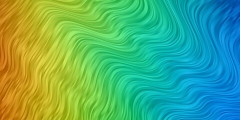 Light Blue, Yellow vector background with curved lines. Illustration in halftone style with gradient curves. Pattern for websites, landing pages.