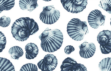 Seamless marine sea pattern.