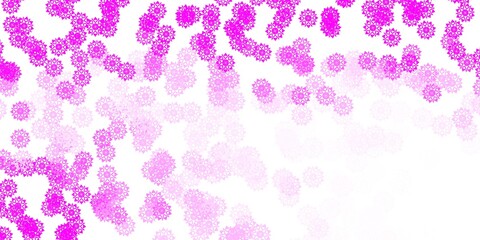 Light Pink vector background with christmas snowflakes.