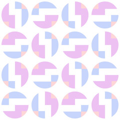 Clear geometric forms. Abstract vector seamless pattern.