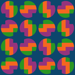 Clear geometric forms. Abstract vector seamless pattern.