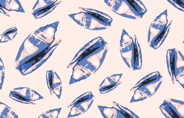 Seamless marine sea pattern.