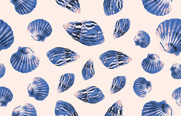 Seamless marine sea pattern.