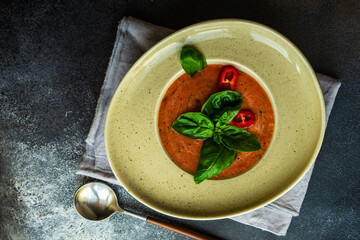 Traditional spanish soup gazpacho