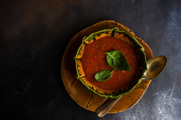 Traditional spanish soup gazpacho