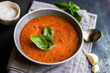 Traditional spanish soup gazpacho