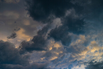 Naklejka na ściany i meble Dramatic sky with clouds
