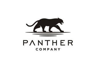 Jaguar Puma Lion Panther silhouette logo design