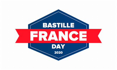 Bastille Day in France. National happy holiday, celebrated annual in July 14. French flag. France independence and freedom. Patriotic elements. Festive design. Vector poster illustration