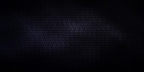 Dark Gray vector background with occult symbols.