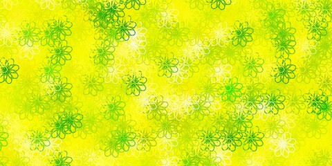Light Green, Yellow vector layout with curves.