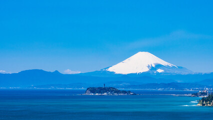 Fototapeta premium 富士山と江ノ島