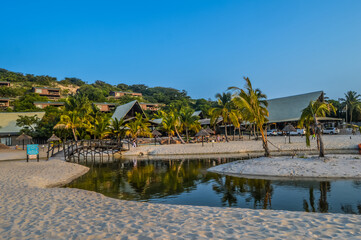Beautiful Bilene beach and lagoon near Maputo in Mozambique