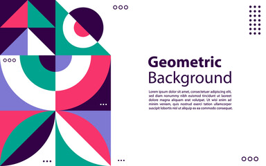 Modern geometric abstract background covers. Cool gradient shapes composition.