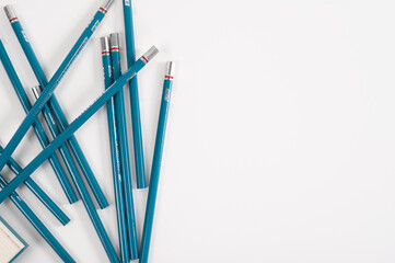 Vintage Turquoise Blue Drafting Pencils