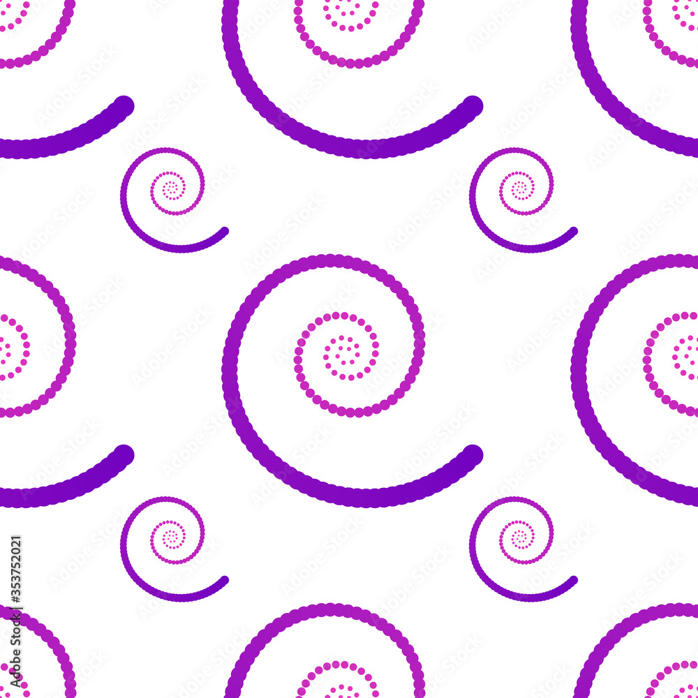 Poster seamless pattern with spirals . gradient spirals isolated on white background