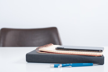 Vintage Styled Stock Office with Iphone X