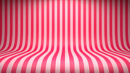 Striped candy pink studio backdrop with empty space for your content