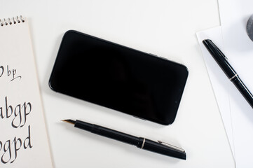 Vintage Calligraphy Flat Lay