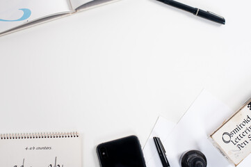 Vintage Calligraphy Flat Lay