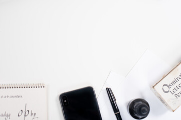 Vintage Calligraphy Flat Lay