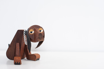 Vintage 1960's Office with Wood Dog Figure